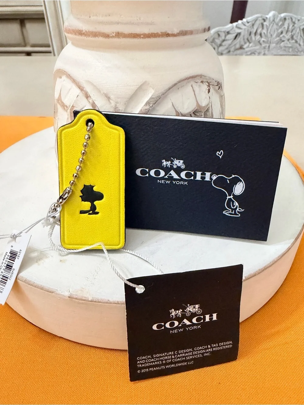 COACH X Peanut Snoopy Woodstock Hangtag